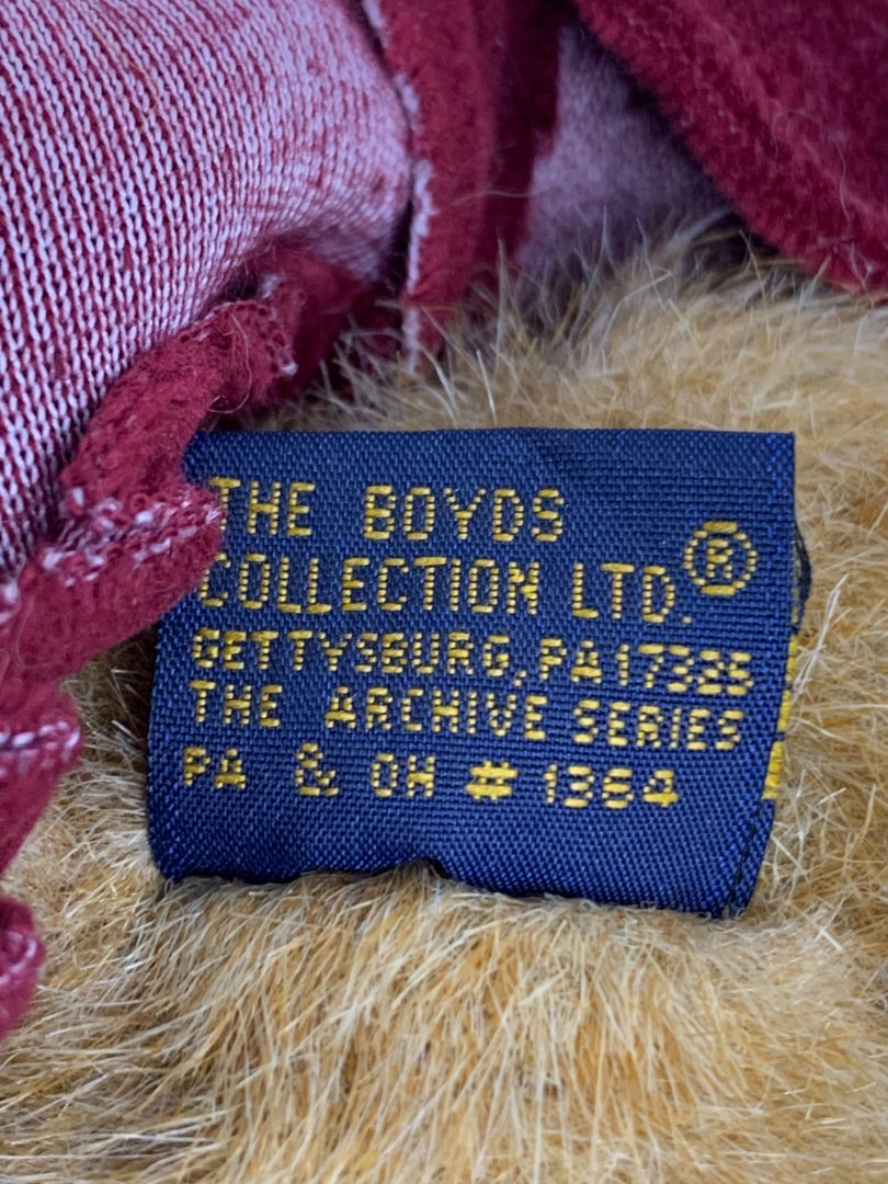 Boyds Bears Plush Jointed 1990s Red Velvet 6 Inch Articulated
