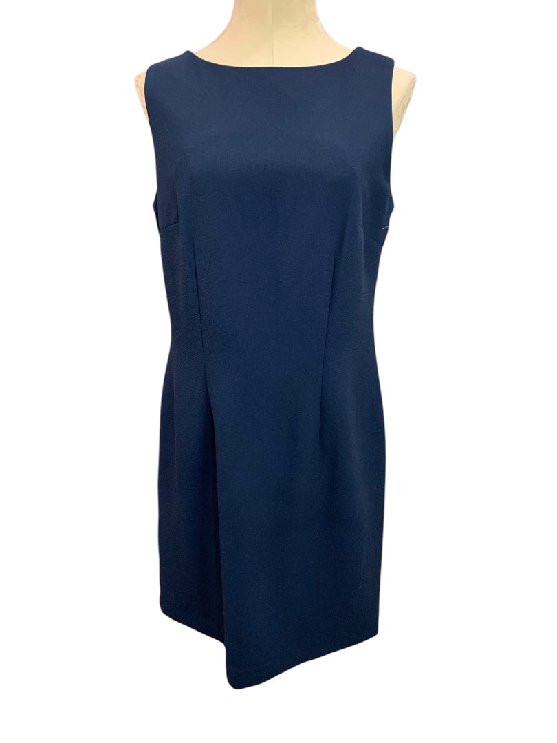 Size 10 Karen Scott Womens Sheath Dress 1990s New Navy Blue