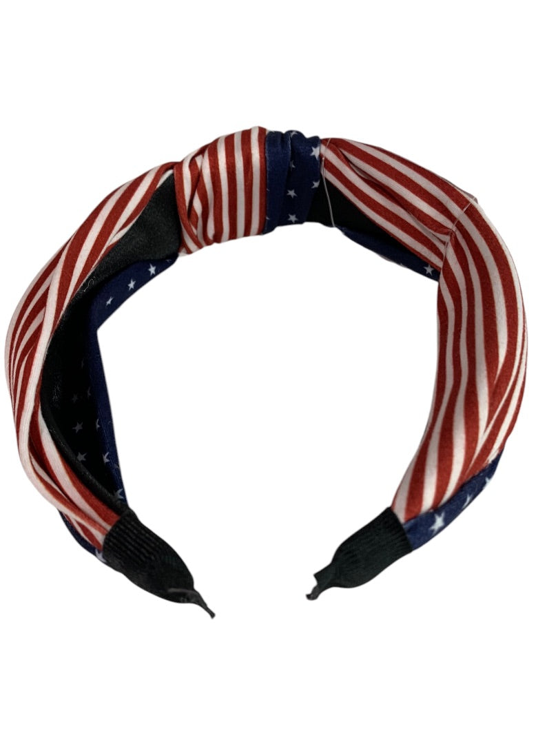 Claires New Headband Patriotic Fabric Covered Stars Stripes