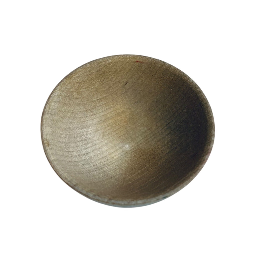 Turned Wooden Miniature Dollhouse Bowl 2.25 Inch Diameter