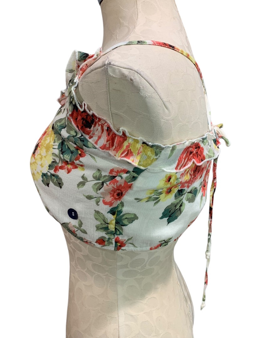 Small Abercrombie & Fitch Womens New Crop Top Peasant Floral
