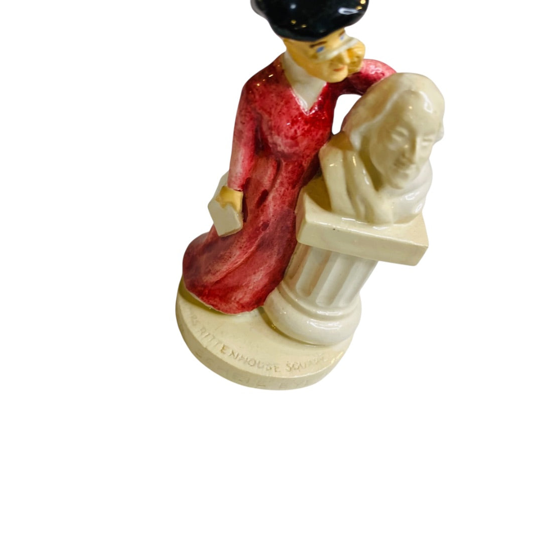 Sebastian Miniatures Figurine Mrs Rittenhouse Square Signed 3 Inch