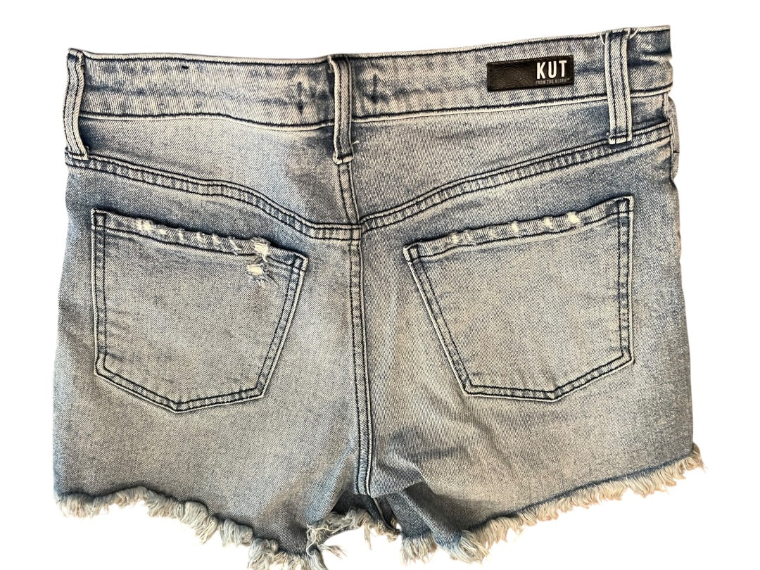 Size 4 KUT From the Kloth Distressed Denim Jean Shorts Womens