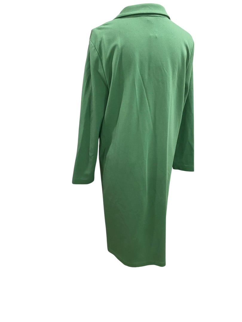 Large Lafayette 148 New Jade Ponte Knit Collared Dress Pockets