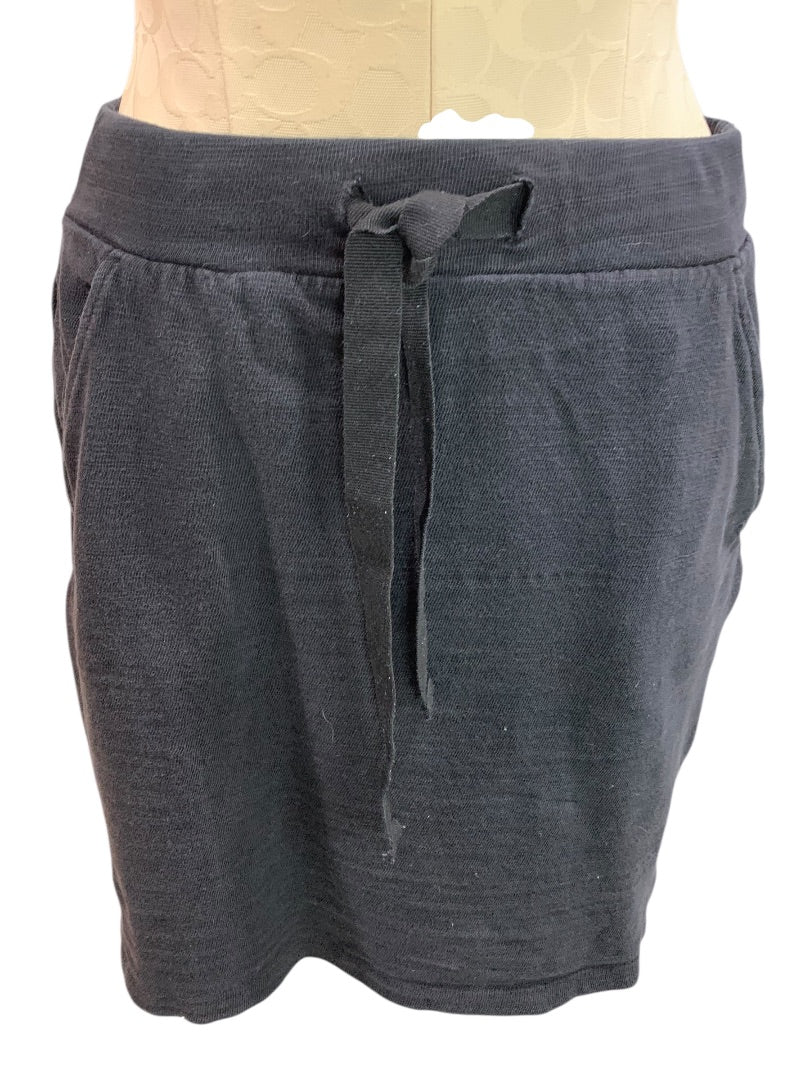 XS Loft Pull On Navy Blue Skirt Pockets Elastic Drawstring