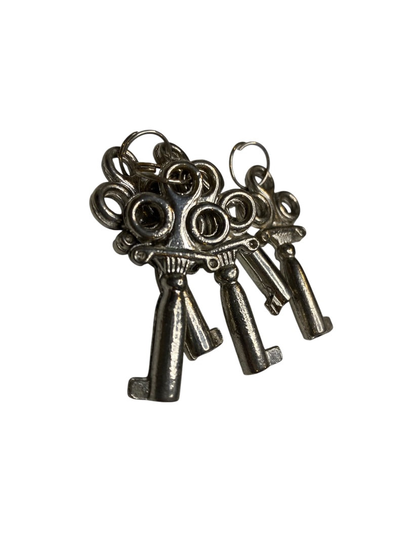 Silvertone 1.5" Reproduction Skeleton Keys Lot of 5 Crafting