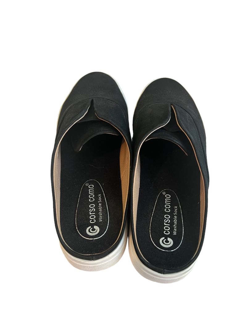 8 Corso Como Womens Trena Embossed Leather Mule Slip On Shoe Sneakers Platform
