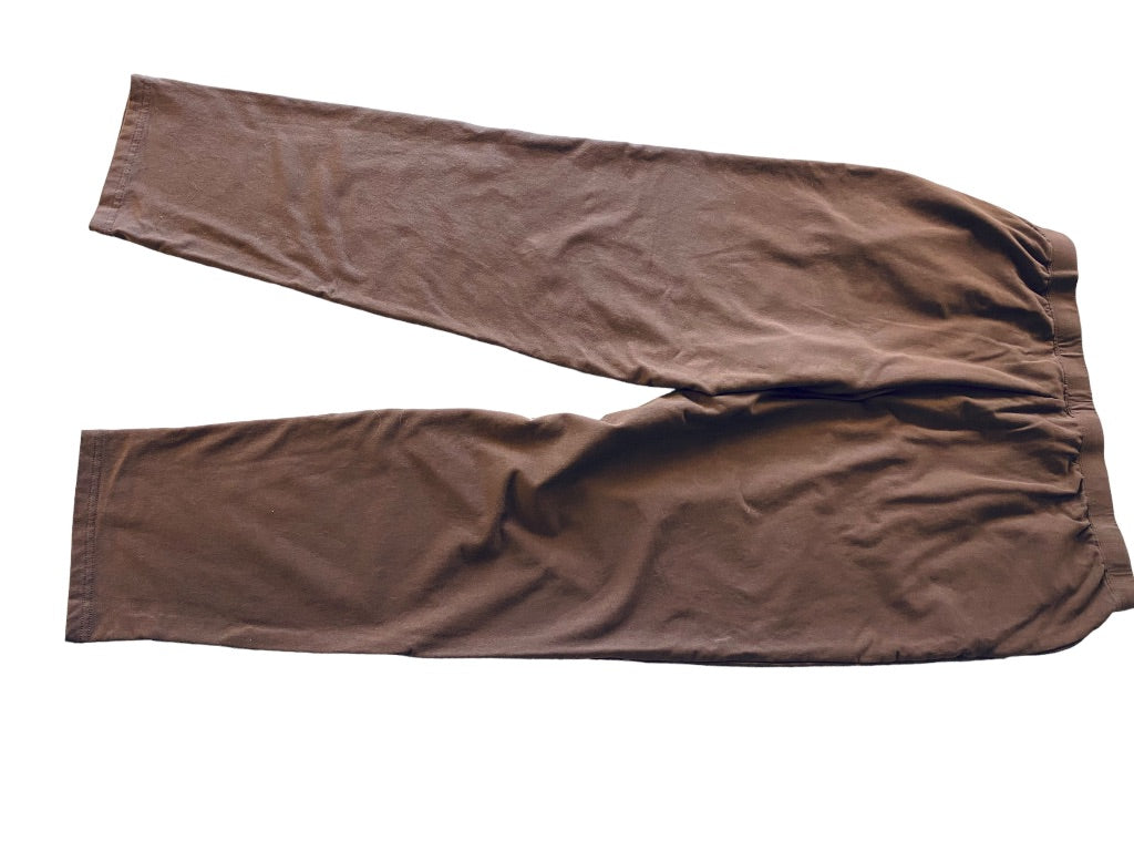2XT Tall D&Co. Womens Brown Pull On Knit Pants Elastic Waist Pockets