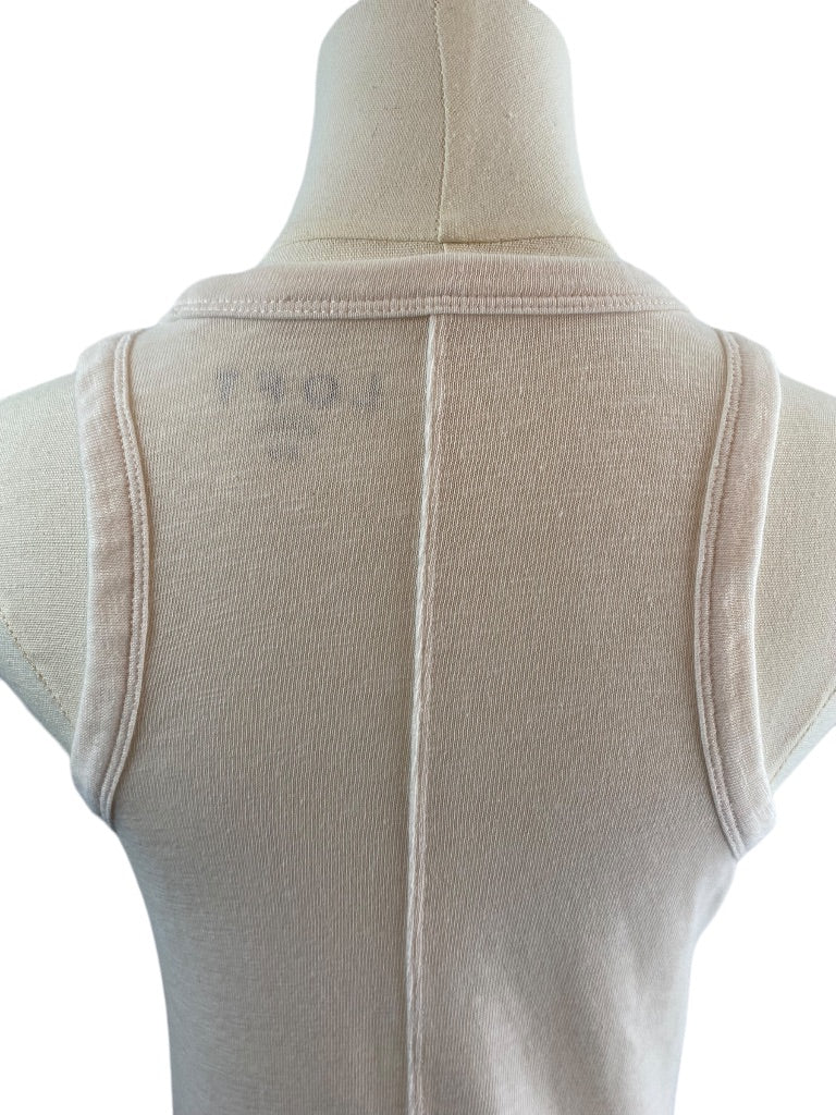 XS LOFT Womens Off White Tank Top Sleeveless Cotton Blend