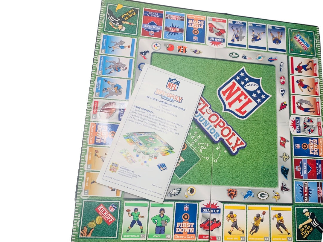 NFL Opoly Junior Game Board and Instructions Replacement Part Crafts Masterpieces