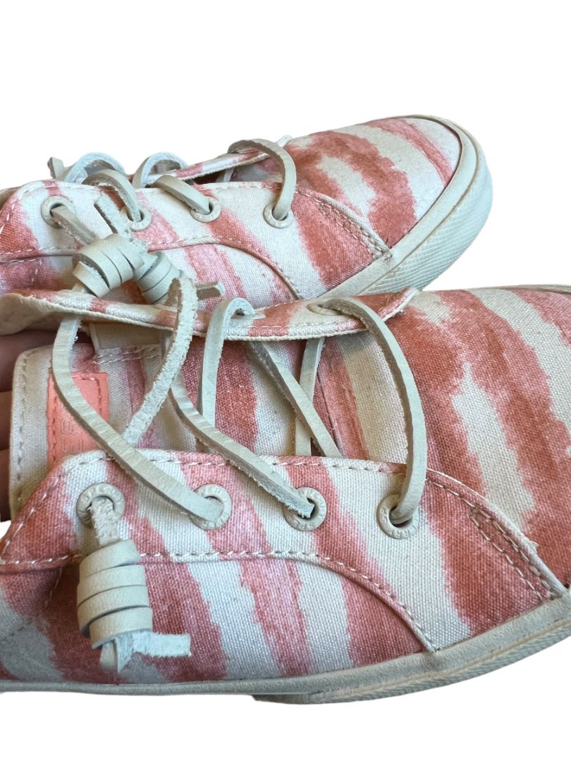 8.5 NWOB Sperry Lounge Away 2 Tye Dye Sneakers Peach Orange White STS87260