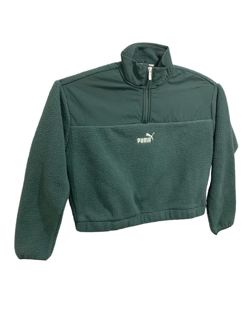 XS Puma Womens Power New Green Gables 1/2 Zip Fleece Jacket 845853