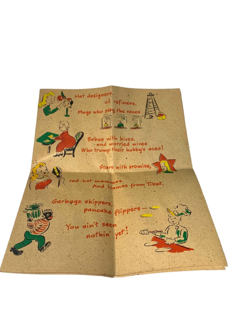 Vintage American Greeting Little Joe Christmas Card Unfolding Large 9315 Cleveland