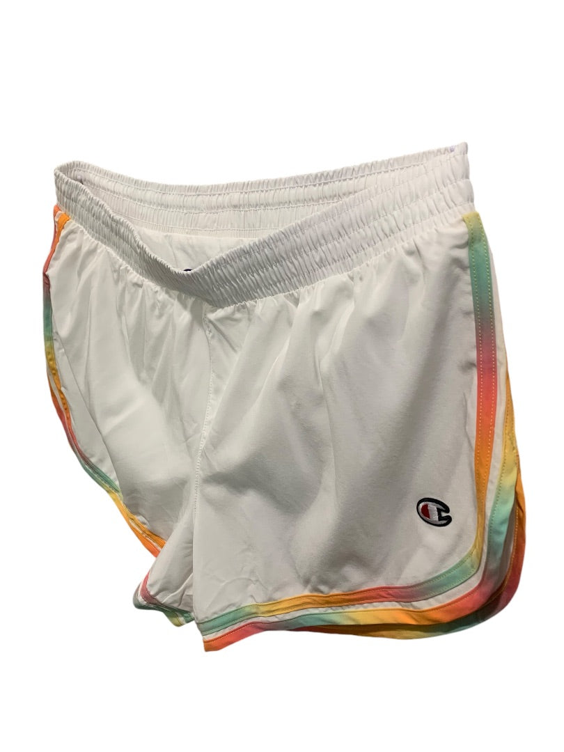 Medium Champion Womens New Running Varsity Shorts White Lined