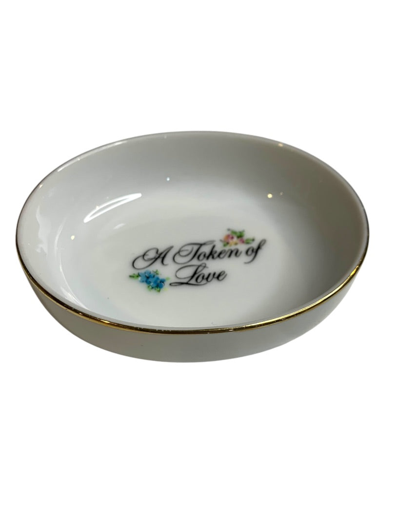 Avon 1982 Valentines Day Trinket Dish "A Token of My Love" Ceramic