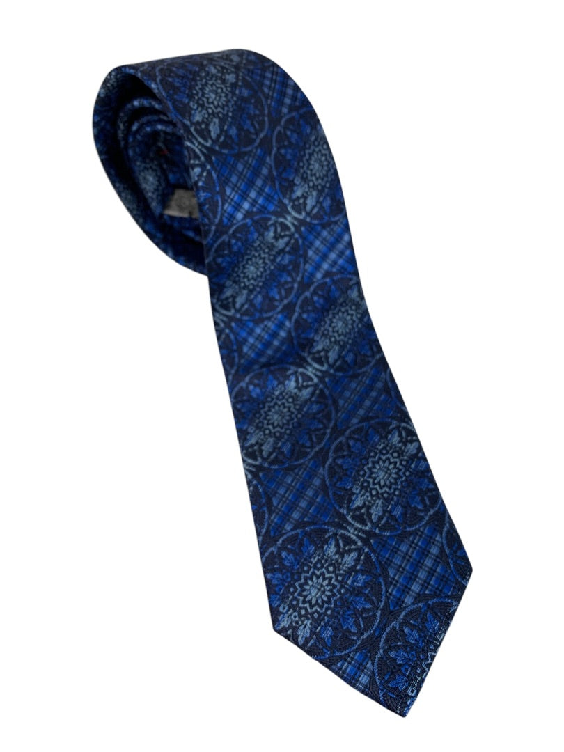 Pierro Butti Mens Necktie Vintage Tie 61 Inch Blue 3.1"
