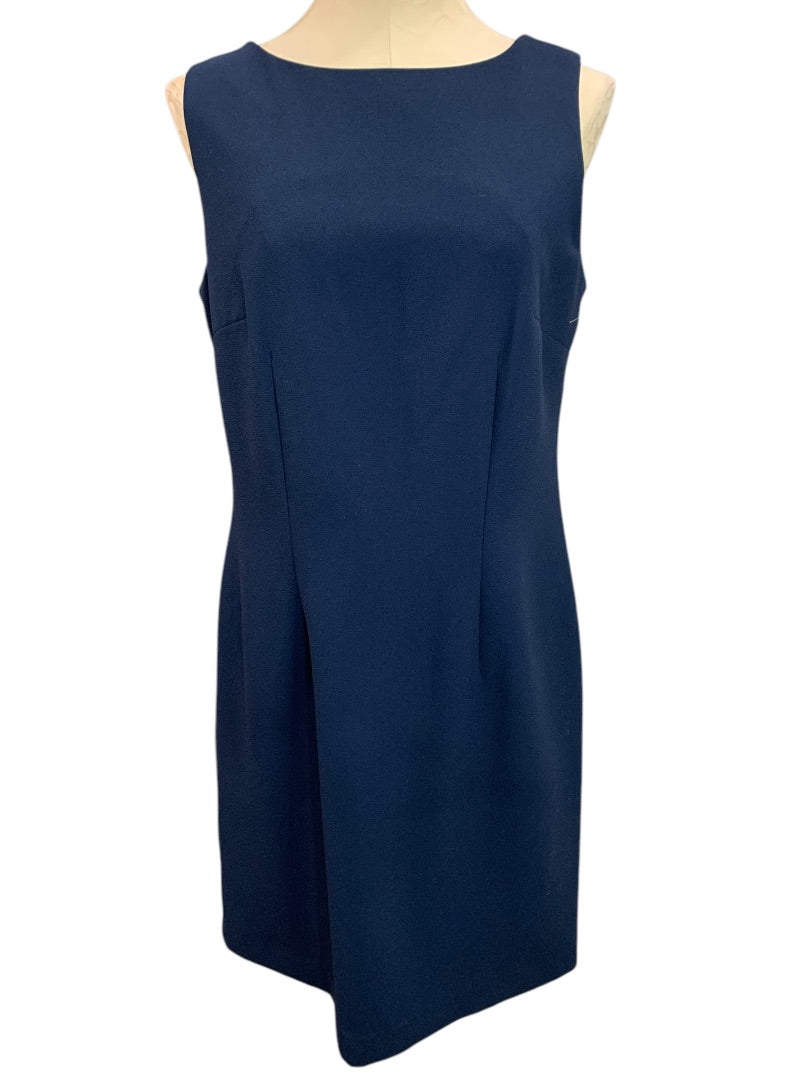 Size 10 Karen Scott Womens Sheath Dress 1990s New Navy Blue
