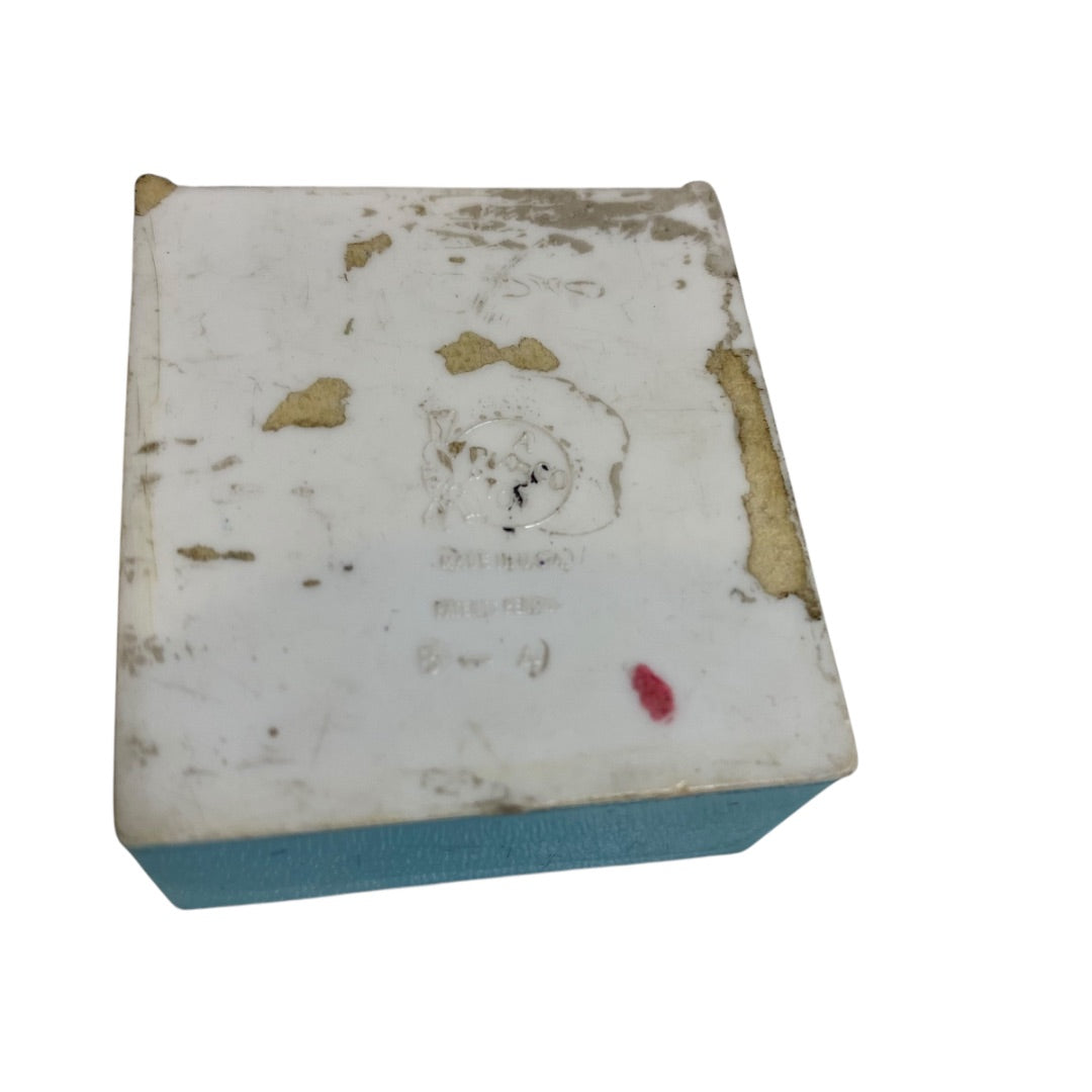 1950s Plasco Miniature Dollhouse Hamper Bathroom 1:18 Scale Teal Aqua