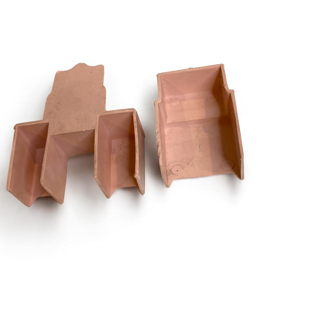 1950s Pink Miniature Dollhouse Vanity Bureau Set Bedroom 1:24