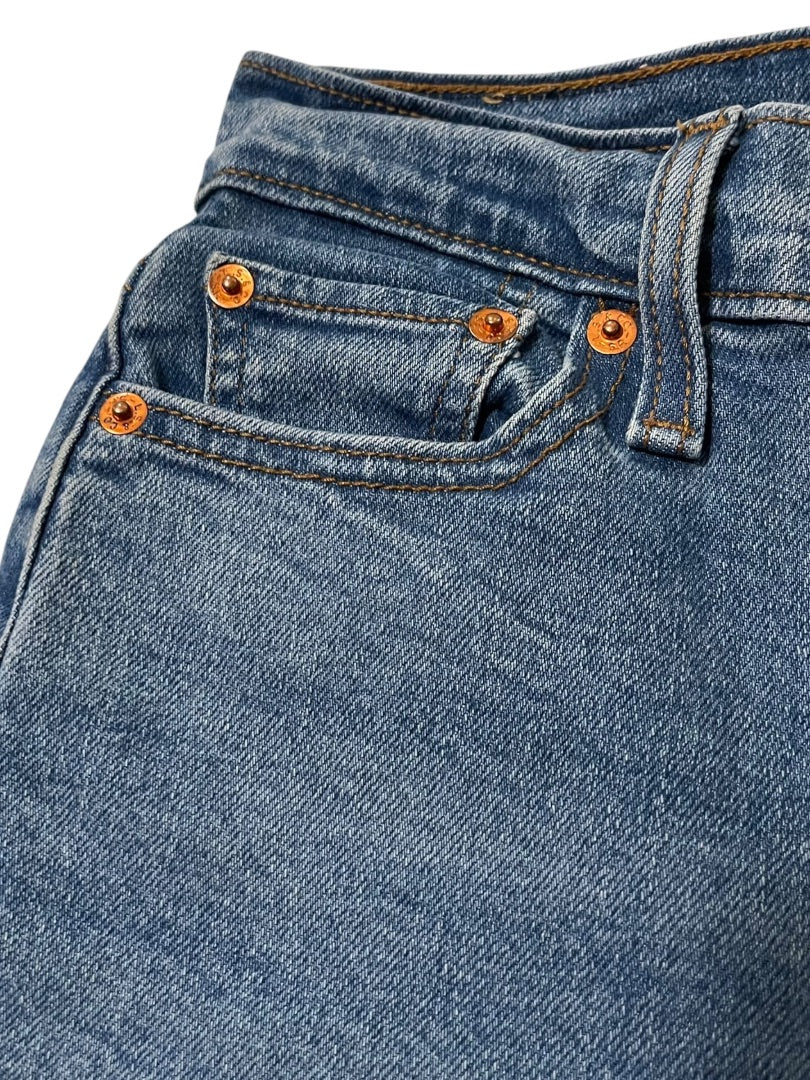 Size 25 Levi Strauss & Co Wedgie Straight Denim Womens Jeans Buttonfly