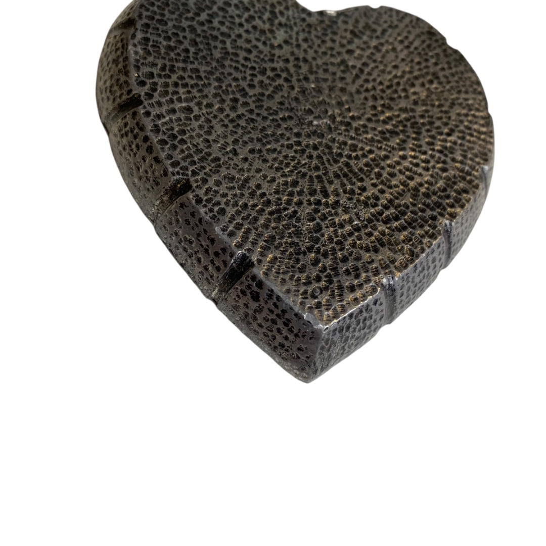 Pewter Heart Shaped Trinket Dish 1982 Metzke 4"