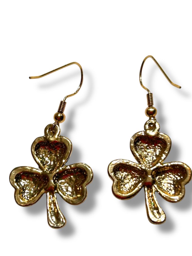 Silvertone Fishhook Pierced Earrings Floral Heart 2.5" Drop