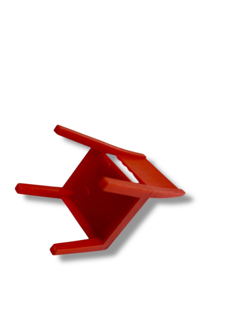 Vintage Dollhouse Miniature Plastic Red Chair Retro 2.25"h