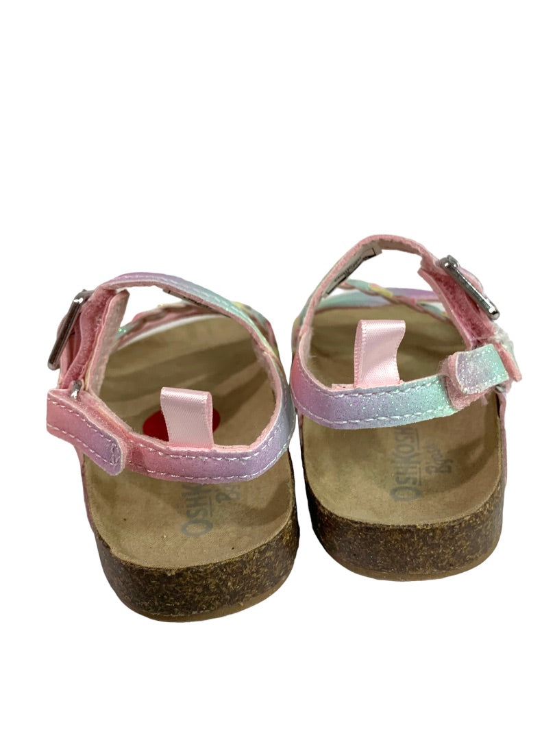 Size 6 Osh Kosh B'Gosh Faith Fashion Sandal Pastel Rainbow Glitter