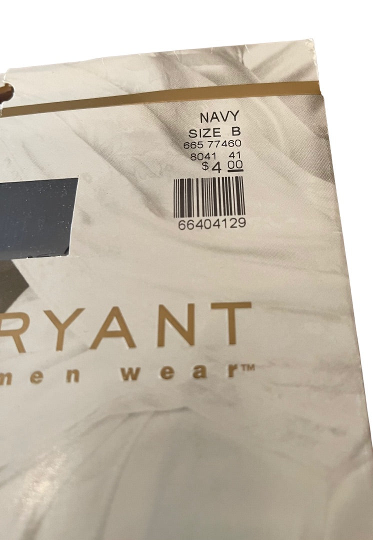 Size B Lane Bryant Daysheer Navy Blue Plus Size Invisible Reinforced Toe Pantyhose