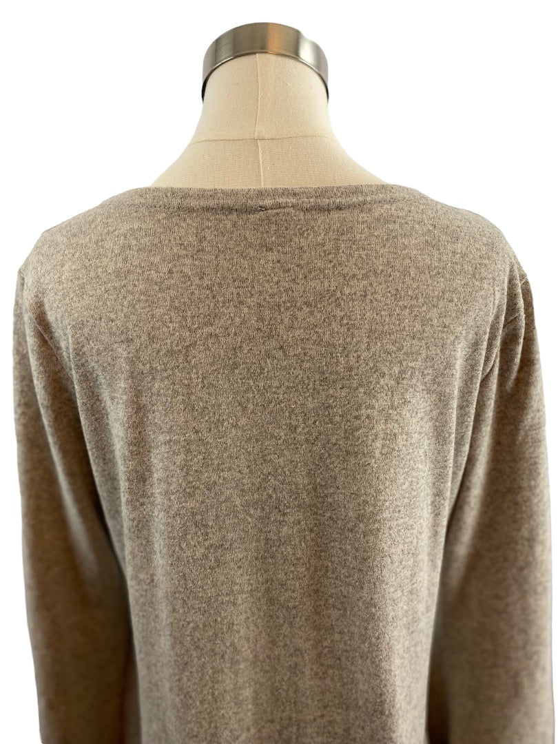 1XL Women's Pullover Tunic Sweater Heathered Gray Long Unbranded
