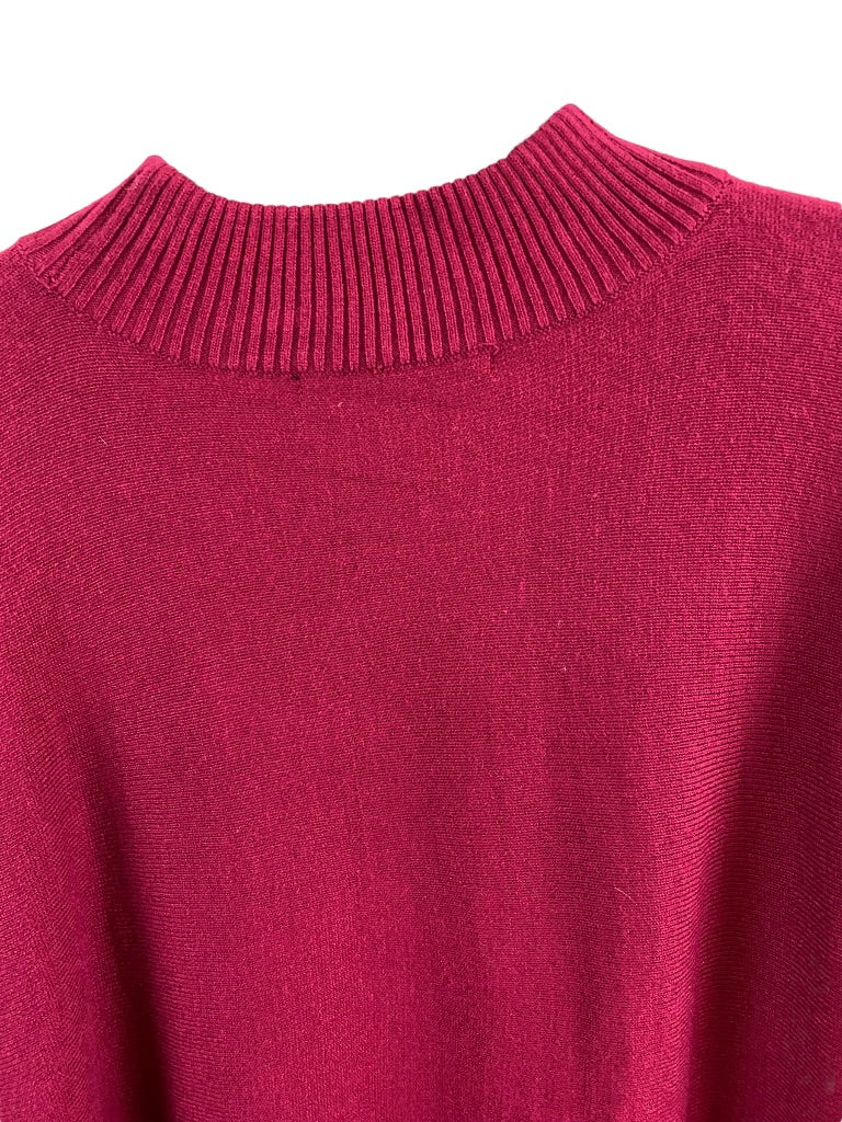 2X Larry Levine Woman Sport Pullover Color Block Sweater Dolman Sleeve