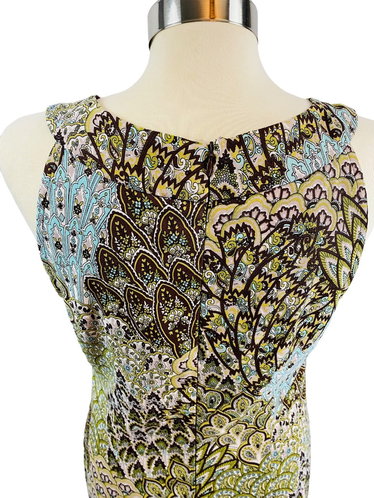 Size 10 Connected Apparel Women's Scoop Embellished Neckline Sheath Dress