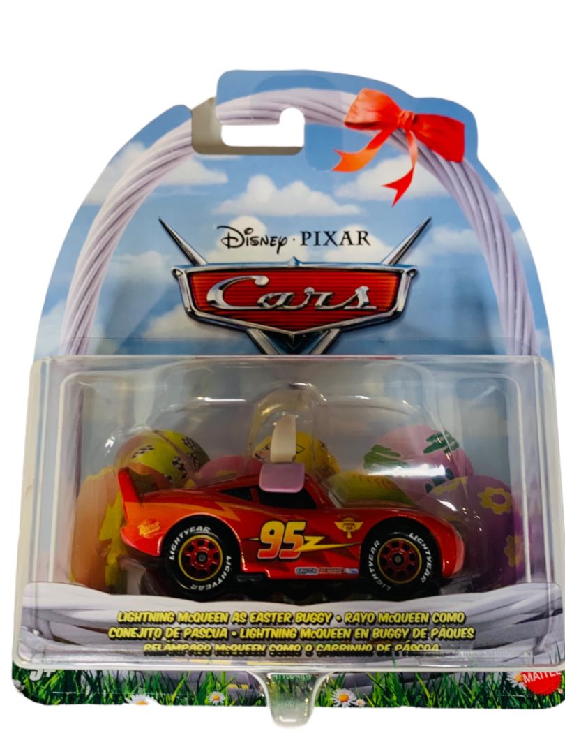 Disney Pixar Cars Collection Lightning McQueen as Easter Buggy Diecast HTY66 New Mattel