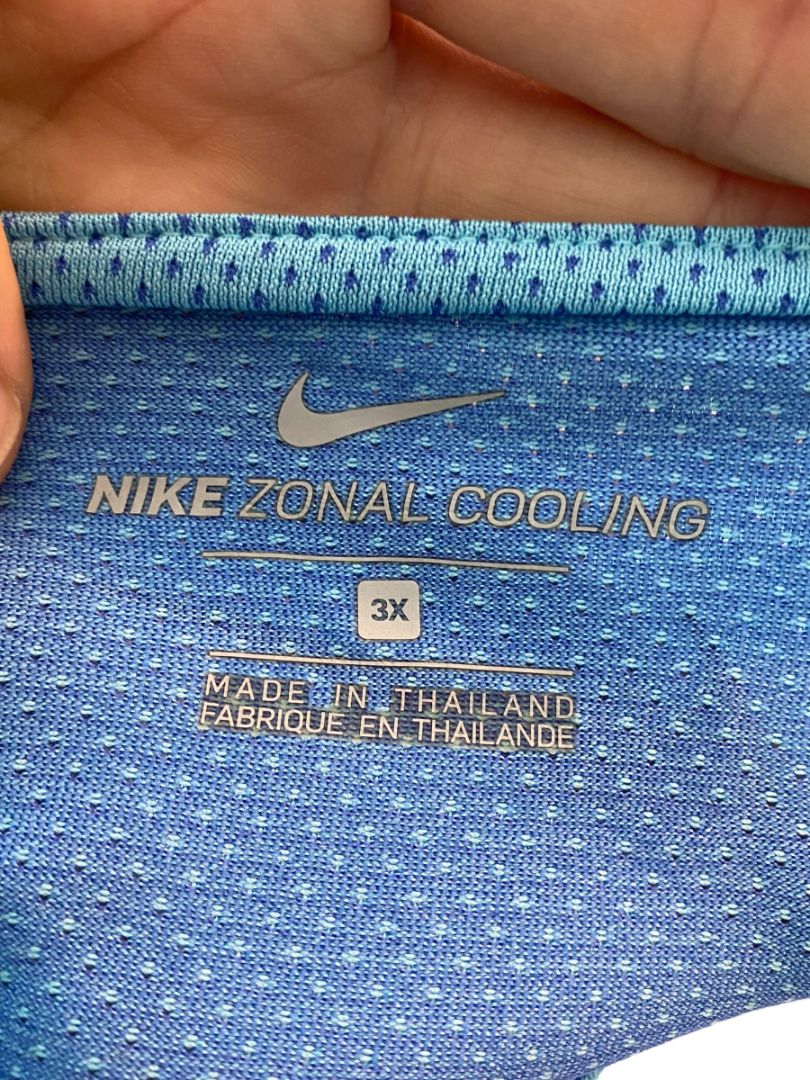 3X Nike Zonal Cooling Blue Mesh Back Workout Shirt Athletic