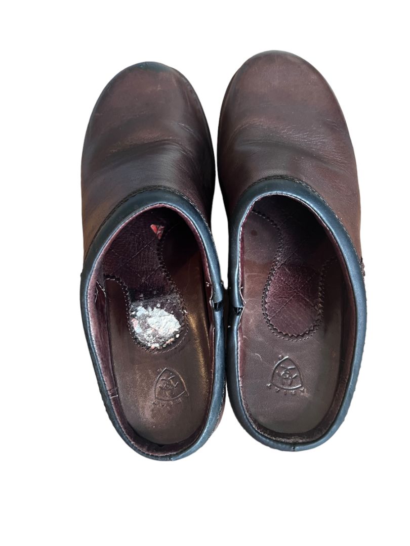 6.5 Ariat Sport Mule 20862 Brown Leather Clogs Slip On
