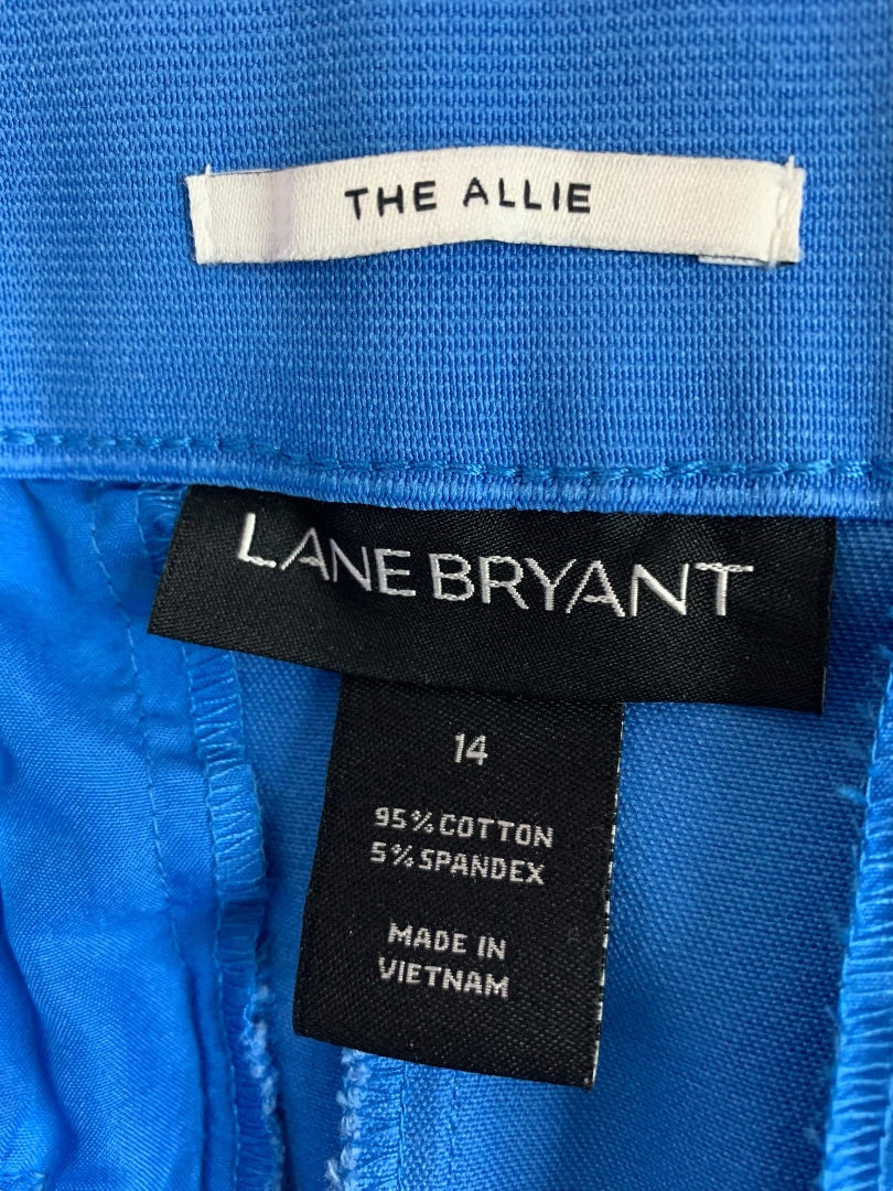 Size 14 Lane Bryant Womens Blue Pants The Alllie Crop 24" Inseam