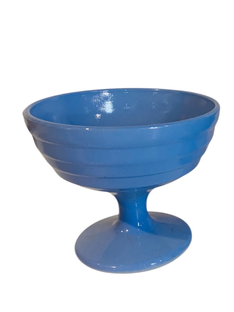 Hazel Atlas 1940s Sherbet Dish Moderntone Platonite Pastel Blue