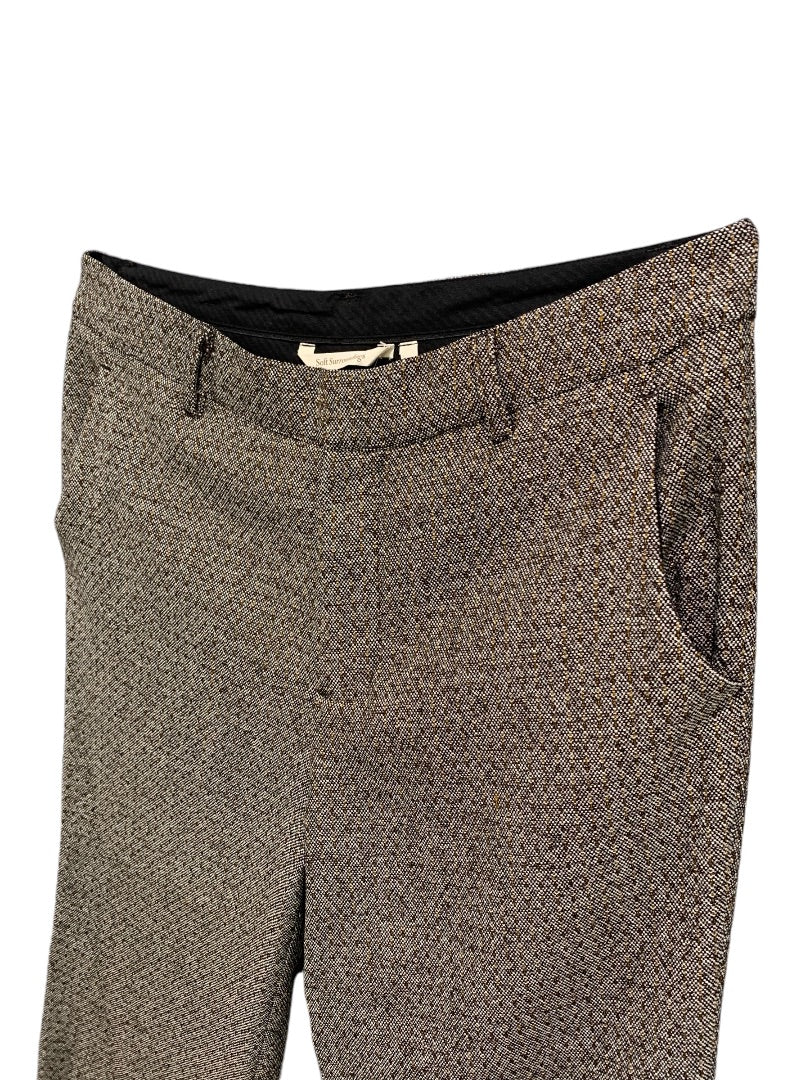 14P Soft Surroundings Womens Petite Brown Tweed Dress Pants