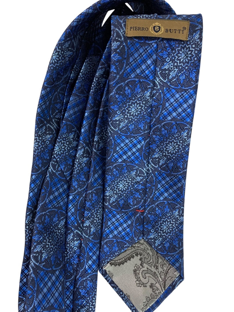 Pierro Butti Mens Necktie Vintage Tie 61 Inch Blue 3.1"