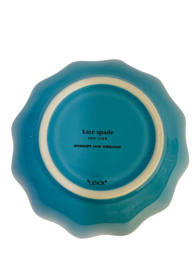 Lenox X Kate Spade Gwinnett Lane Turquoise 5 Inch All Purpose Bowl