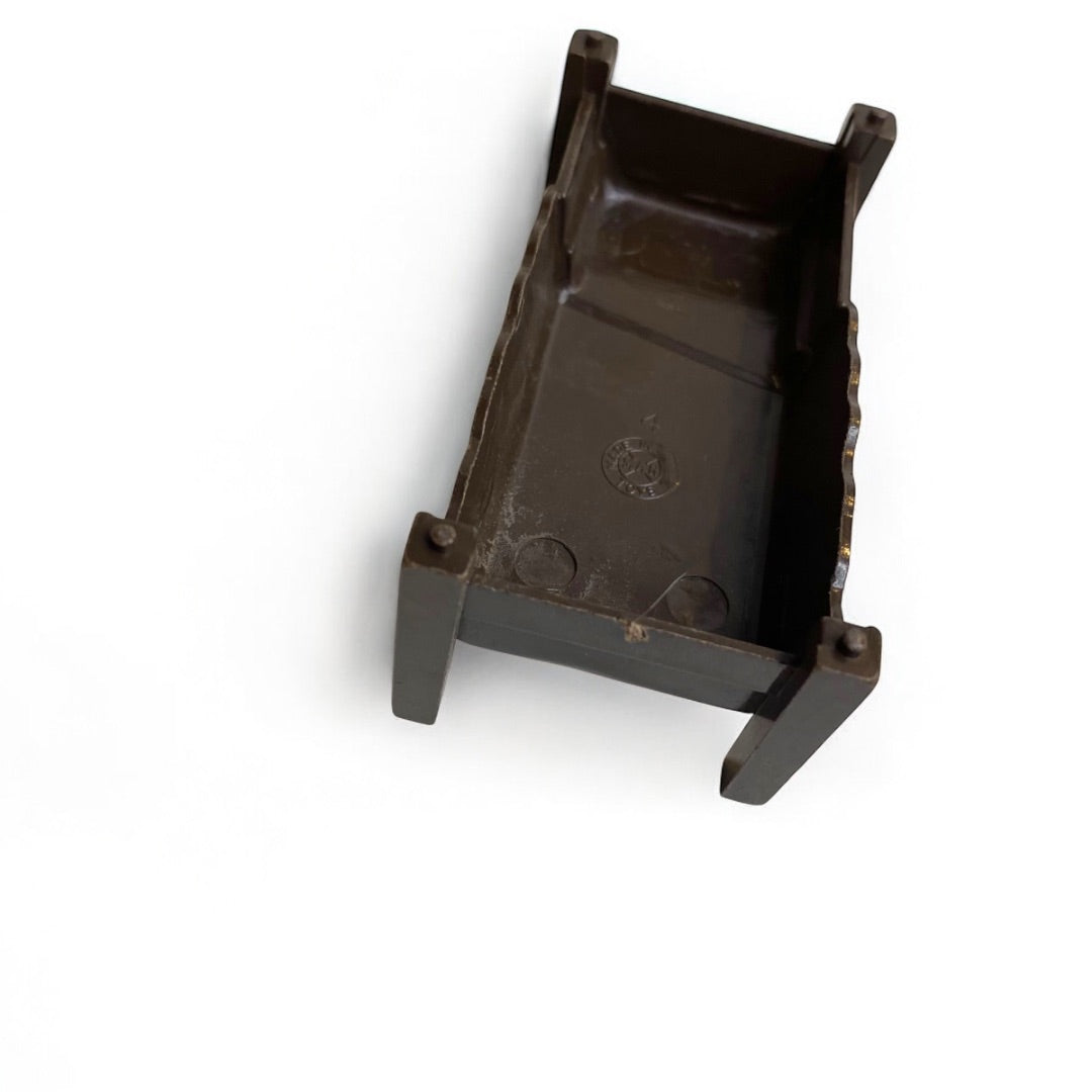 1960s Marx Miniature Western Town Single Bunk Bed Brown