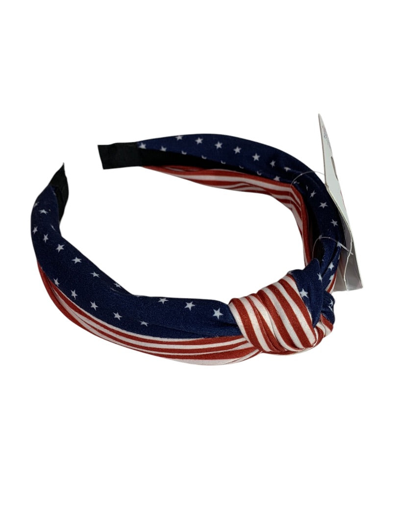 Claires New Headband Patriotic Fabric Covered Stars Stripes