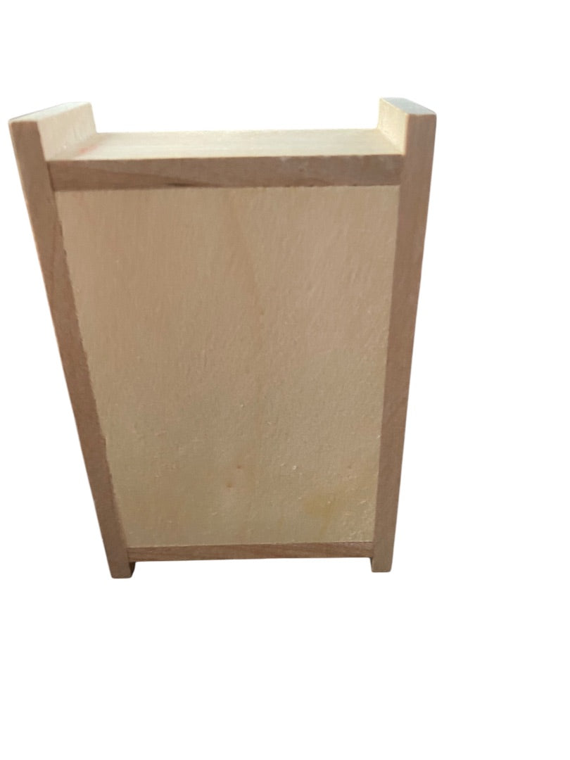 Wooden Dollhouse Miniature Armoire Cabinet Closet Pink 1:12 Scale
