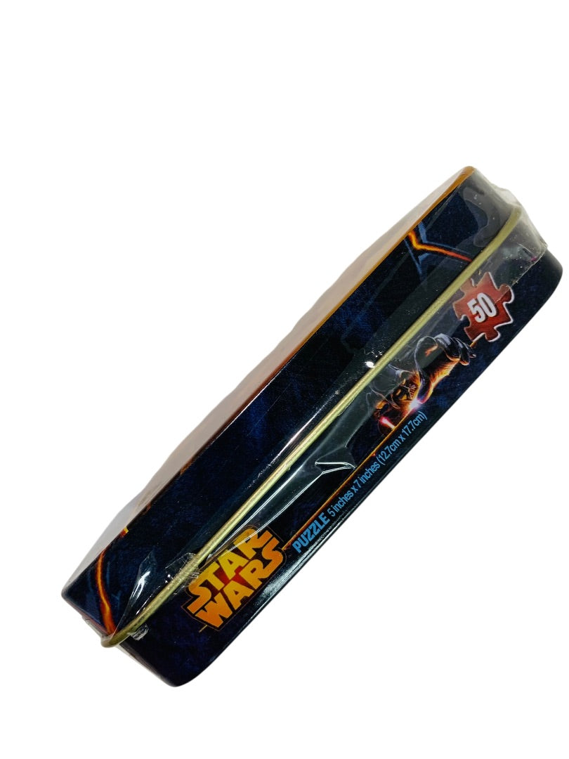 Star Wars Puzzle in Tin 5"x7" New Sealed 50 Piece Item#18663