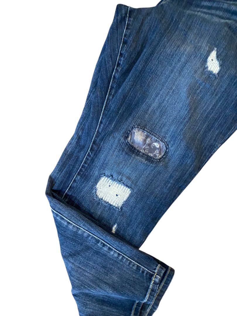 Size 22R Torrid Womens Distressed Boyfriend Jeans Plus Size Patches