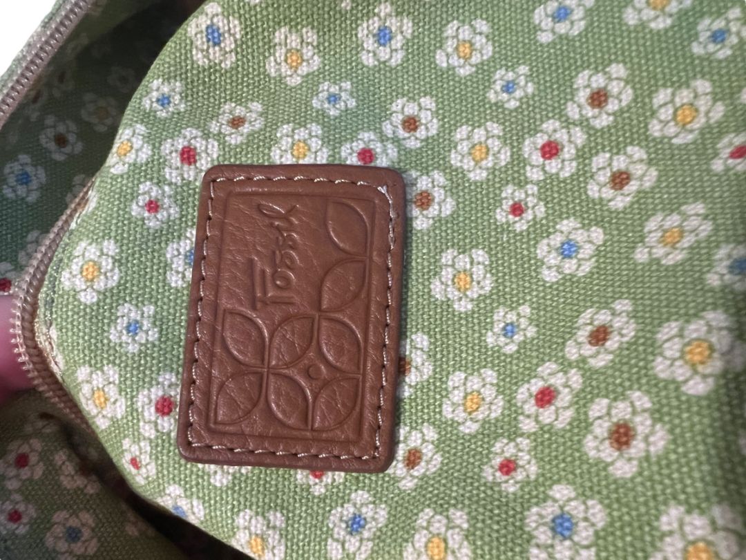 Fossil Coated Canvas Floral Crossbody Shoulder Bag Boho