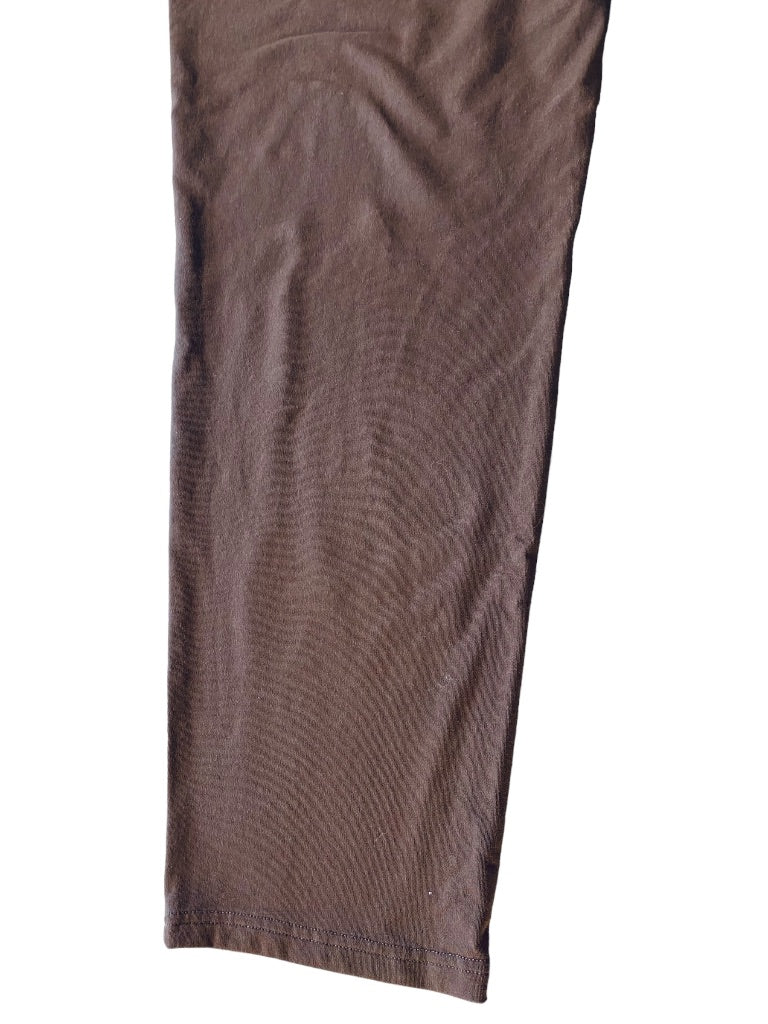 2XT Tall D&Co. Womens Brown Pull On Knit Pants Elastic Waist Pockets