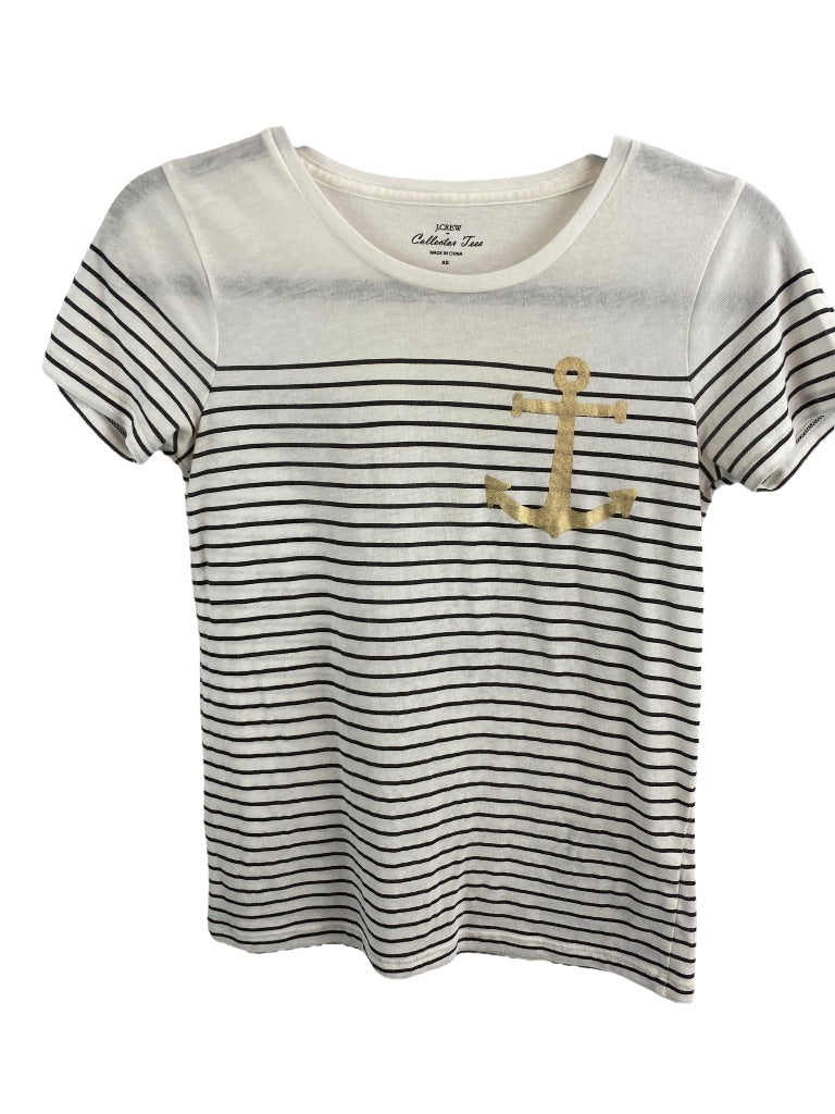 XS J.Crew Collectors Tee Women's Nautical Theme Short Sleeve Tshirt E6599