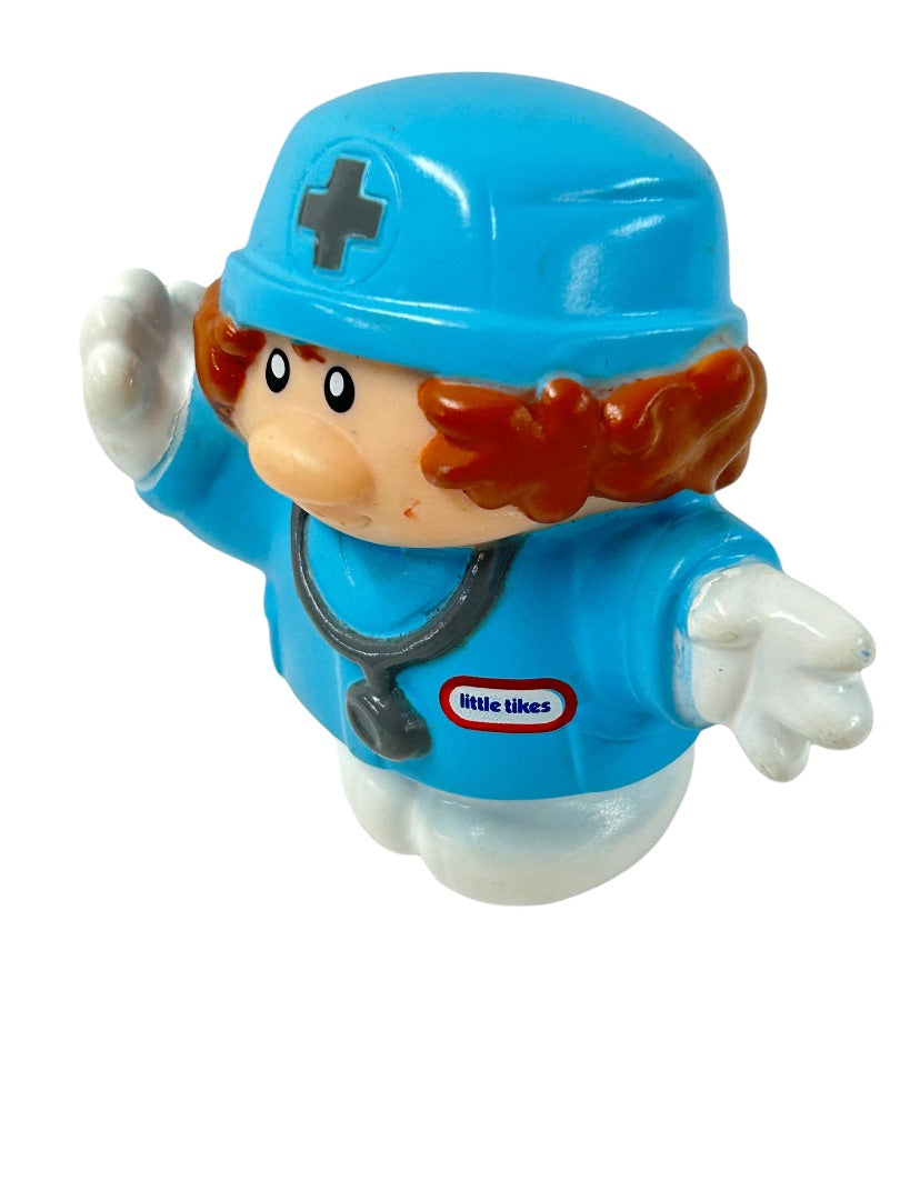 Little Tikes Play Figurine Chunky Doctor Nurse Blue 2.5"