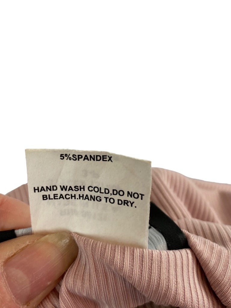 Size 3P Un Deux Trois Petite Vintage 1990's Women's Mauve Ribbed Fitted Tank Dress